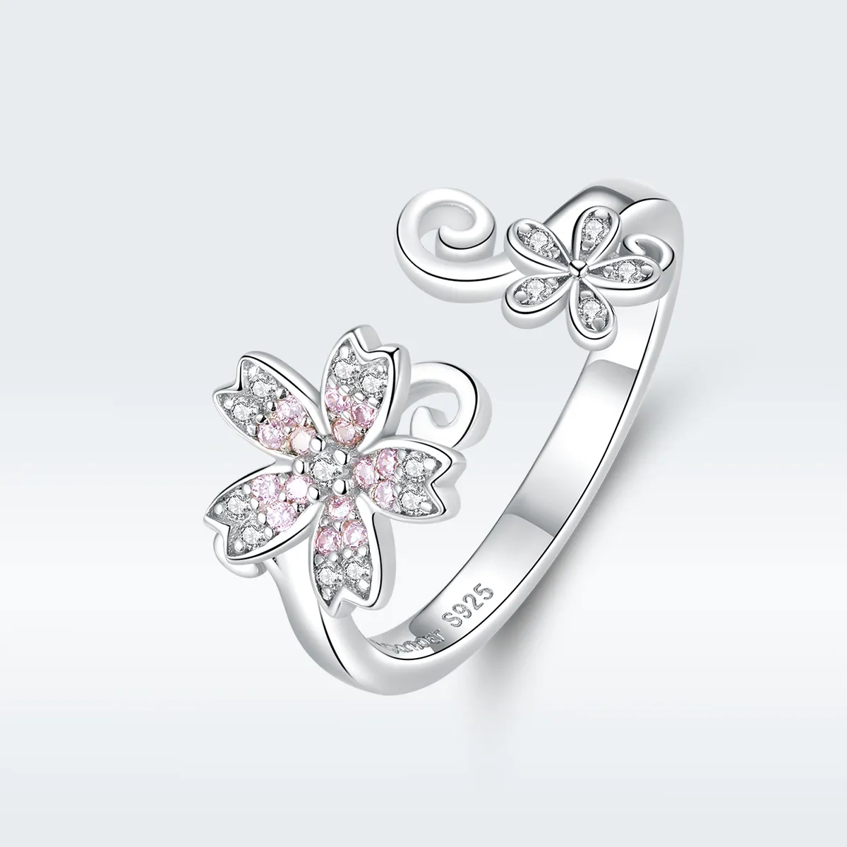 Pandora Style Silver Dazzling Daisy Open Ring - BSR086