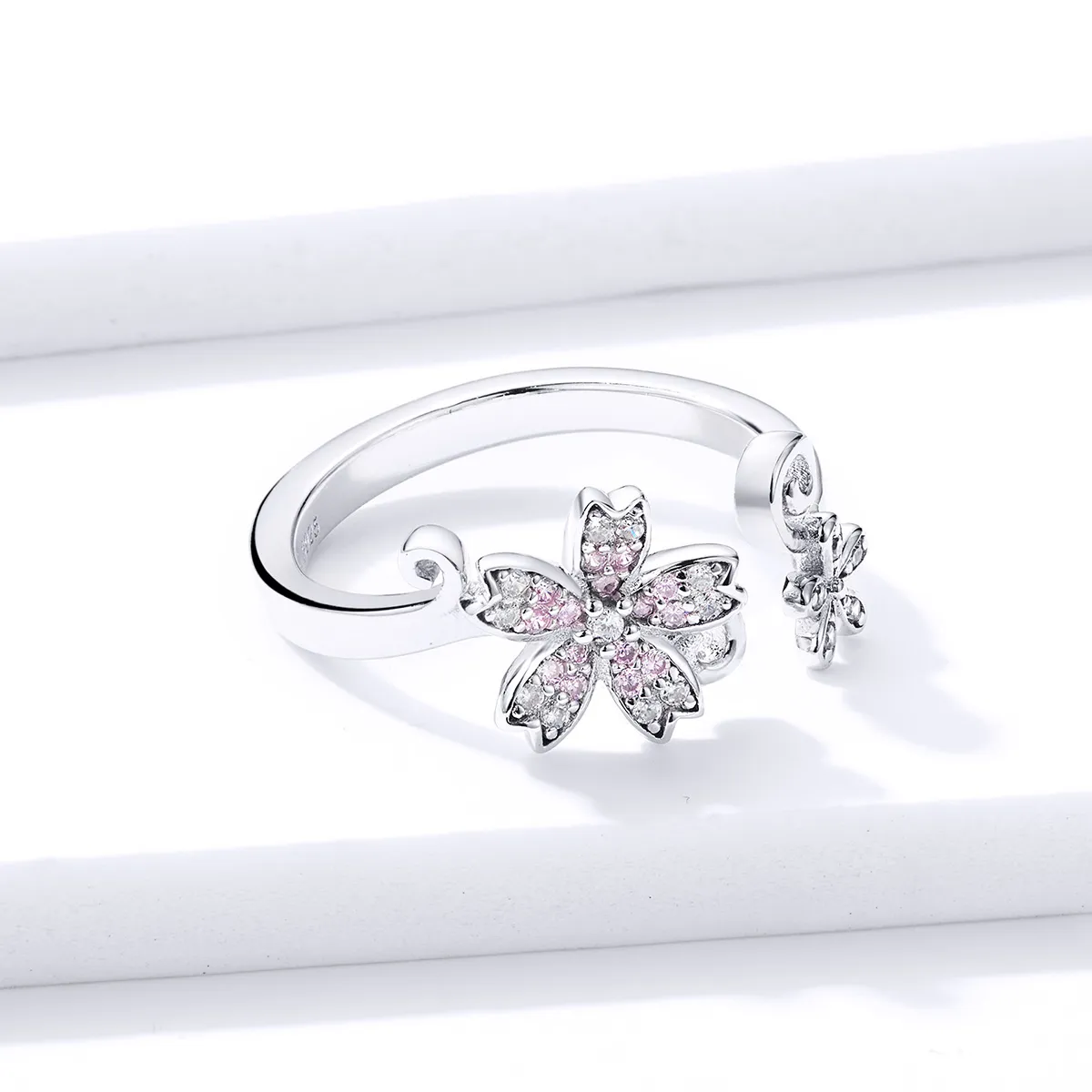 Pandora Style Silver Dazzling Daisy Open Ring - BSR086