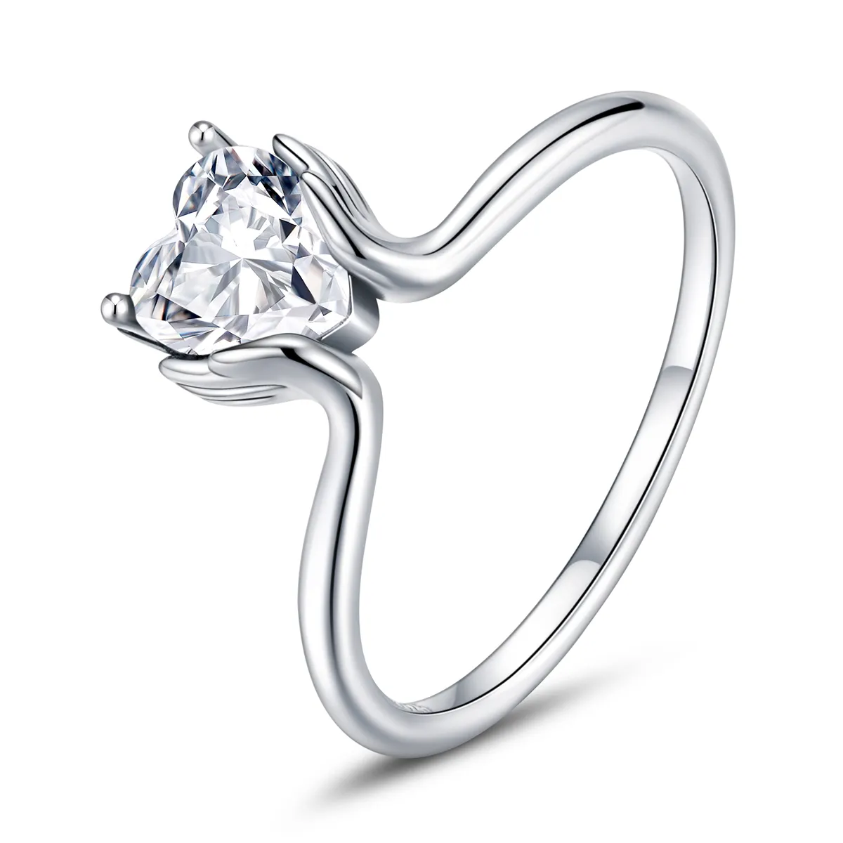 Pandora Style Silver Engagements Ring - SCR729