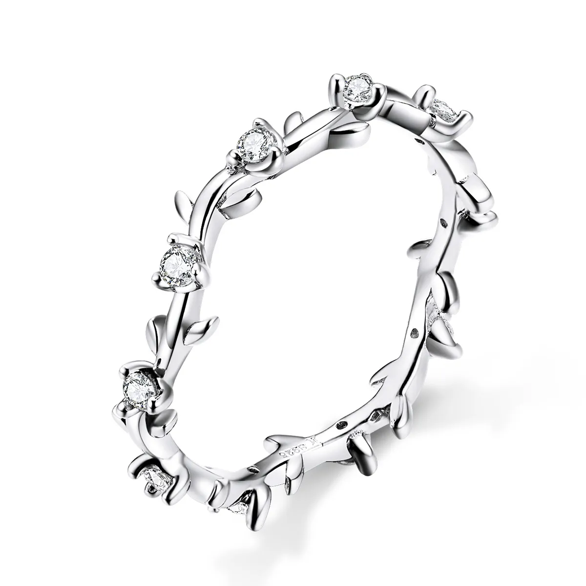 Pandora Style Silver Flower Crown Ring - SCR625