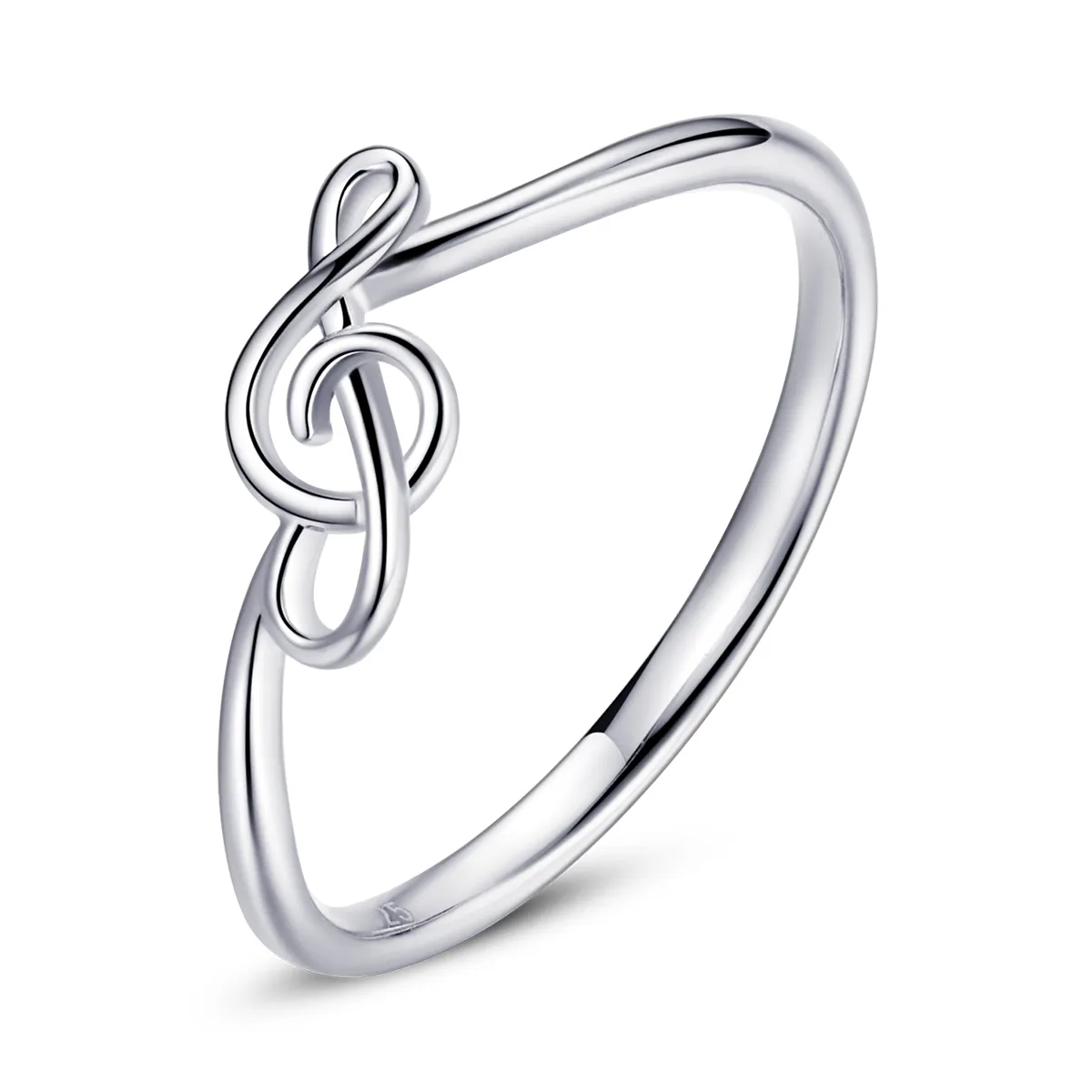 Pandora Style Silver Flowing Note Ring - SCR727