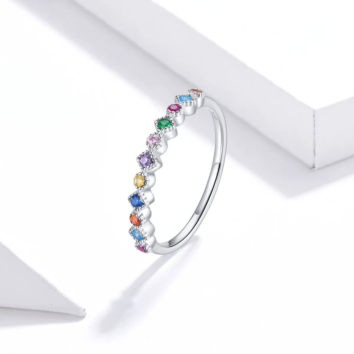 Pandora Style Silver Rainbow Ring - SCR697