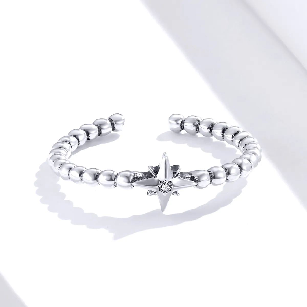 Pandora Style Silver Star Open Ring - SCR647