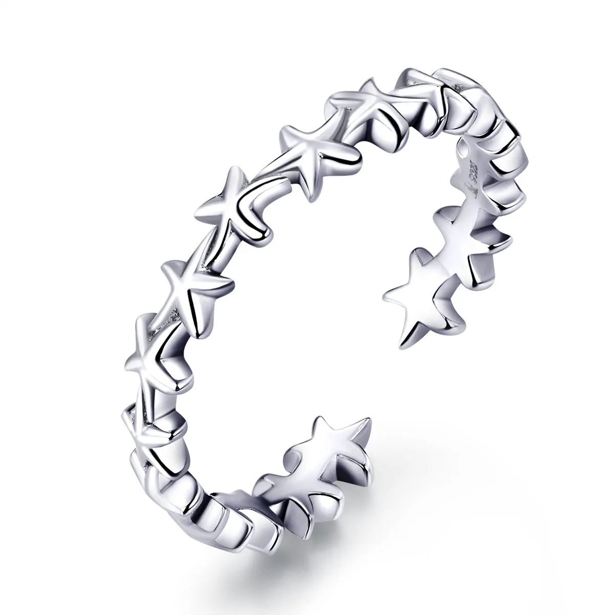 Pandora Style Silver Starfish Open Ring - SCR607