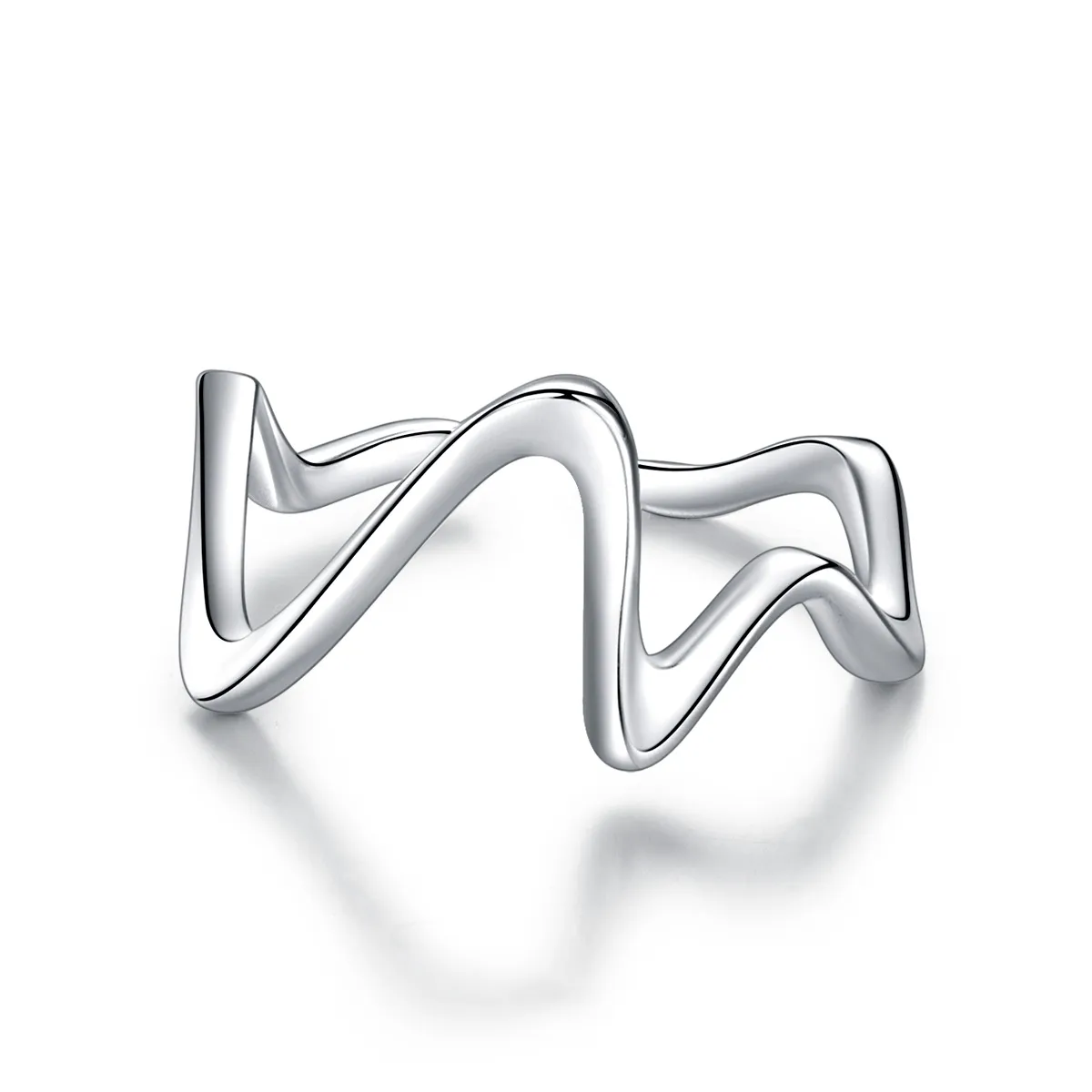 Pandora Style Silver Wave Open Ring - SCR673