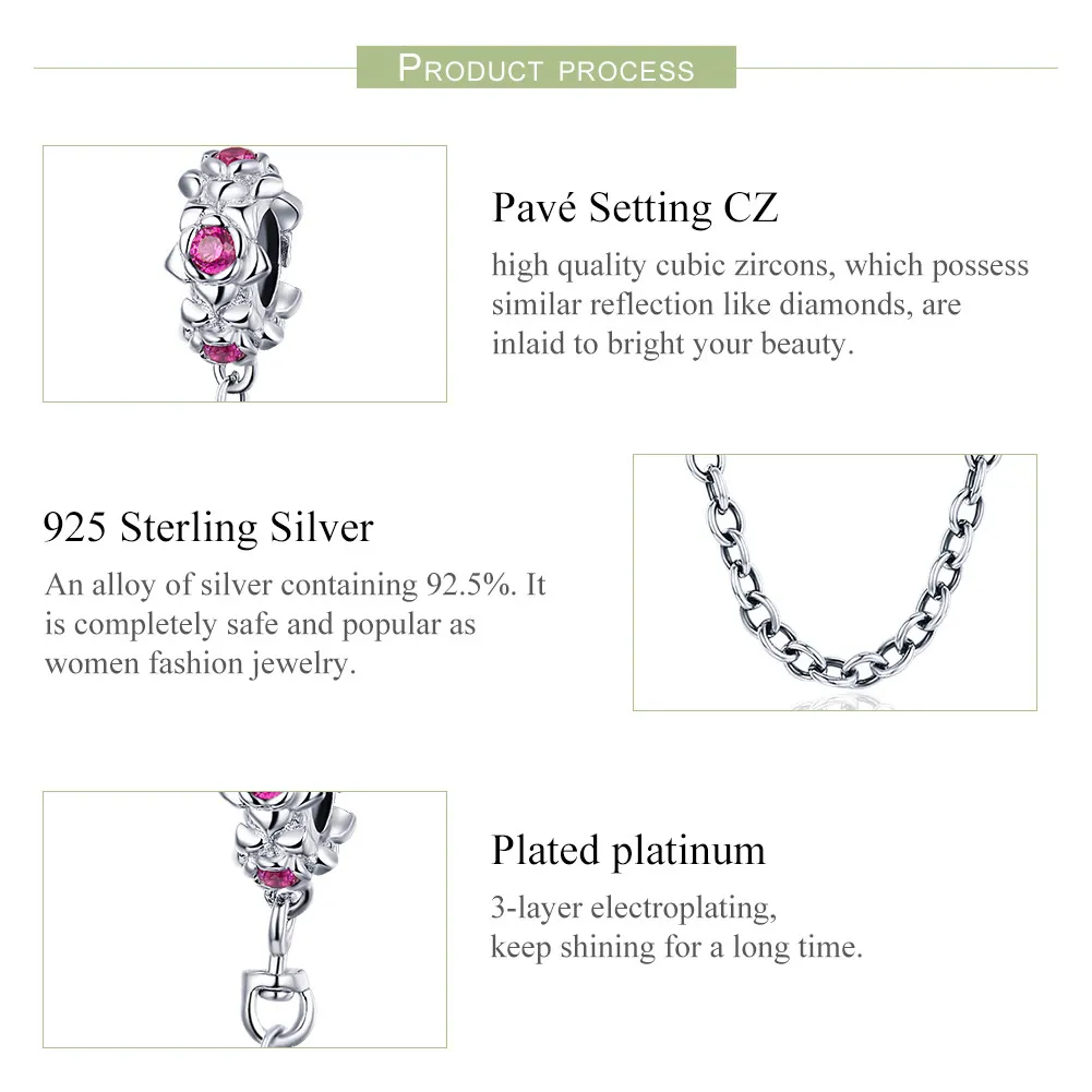 Pandora Style Silver Fairy'S Garland Safety Chain - BSC035