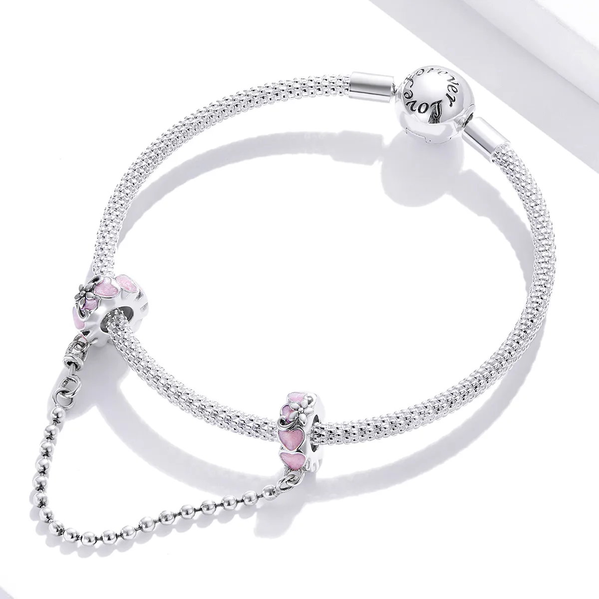 Pandora Style Silver Love Daisy Safety Chain - SCC1799