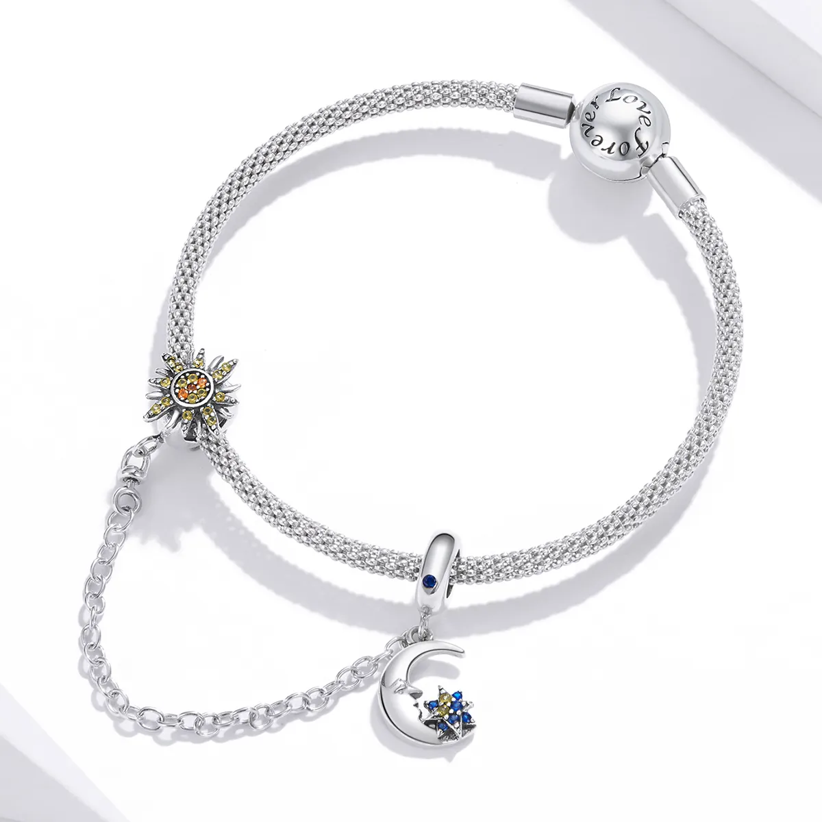 Pandora Style Silver Whole Universe Safety Chain - SCC1763