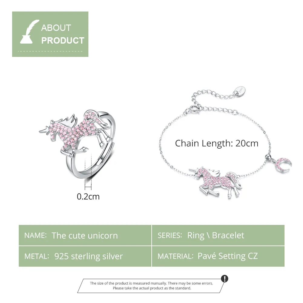 Pandora Style Cute Unicorn Jewelry set - SET009