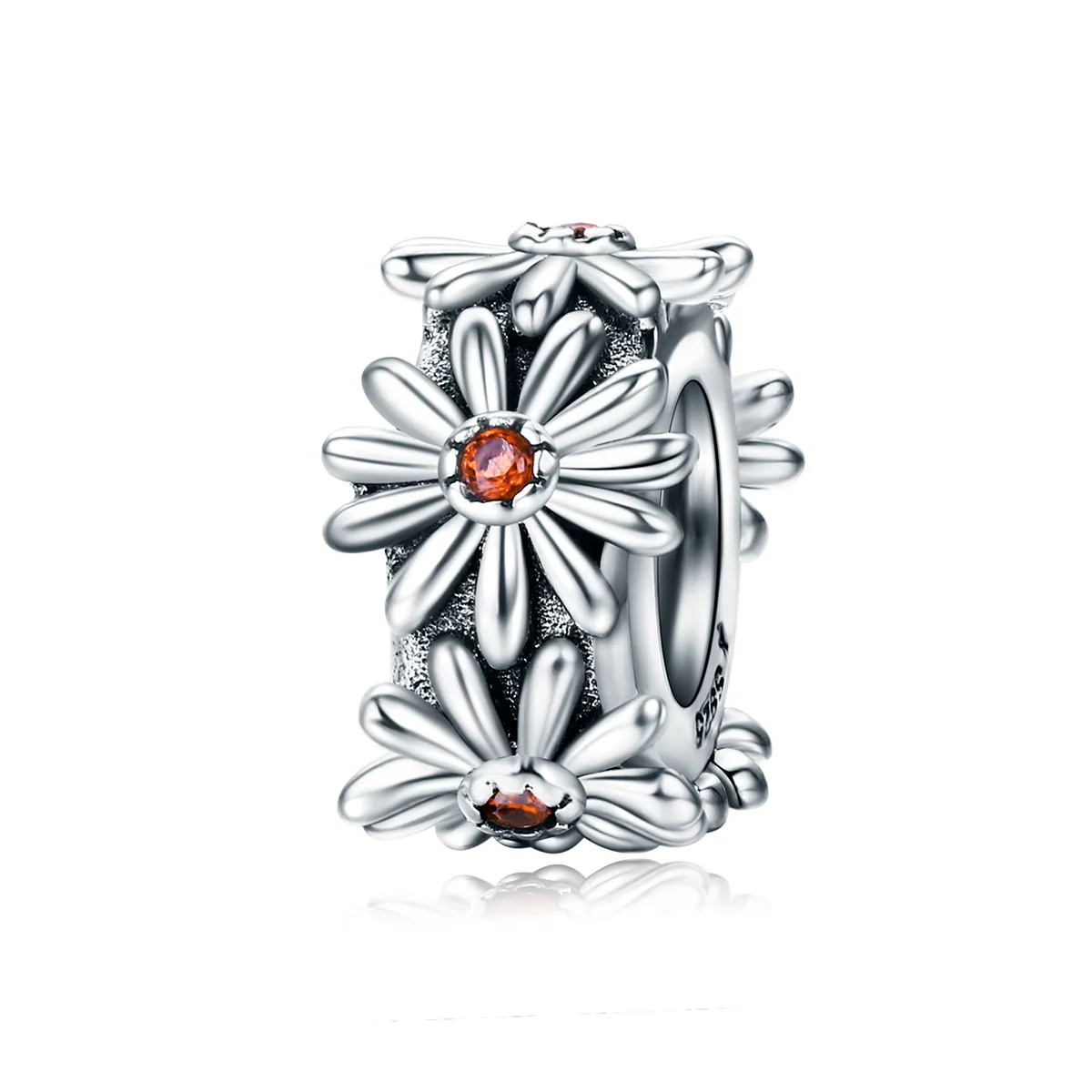 Pandora Style Silver Daisy Wreath Spacer Charm - SCC598