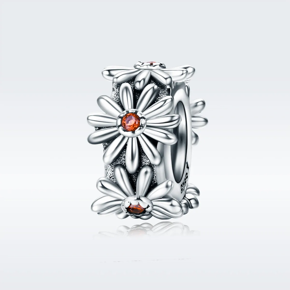 Pandora Style Silver Daisy Wreath Spacer Charm - SCC598