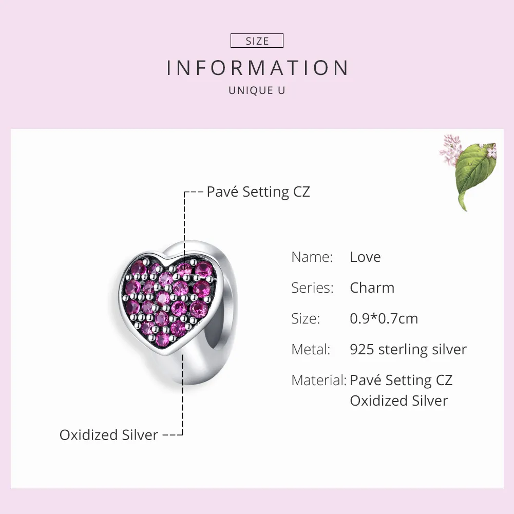 Pandora Style Silver Love Spacer Charm - SCC1336