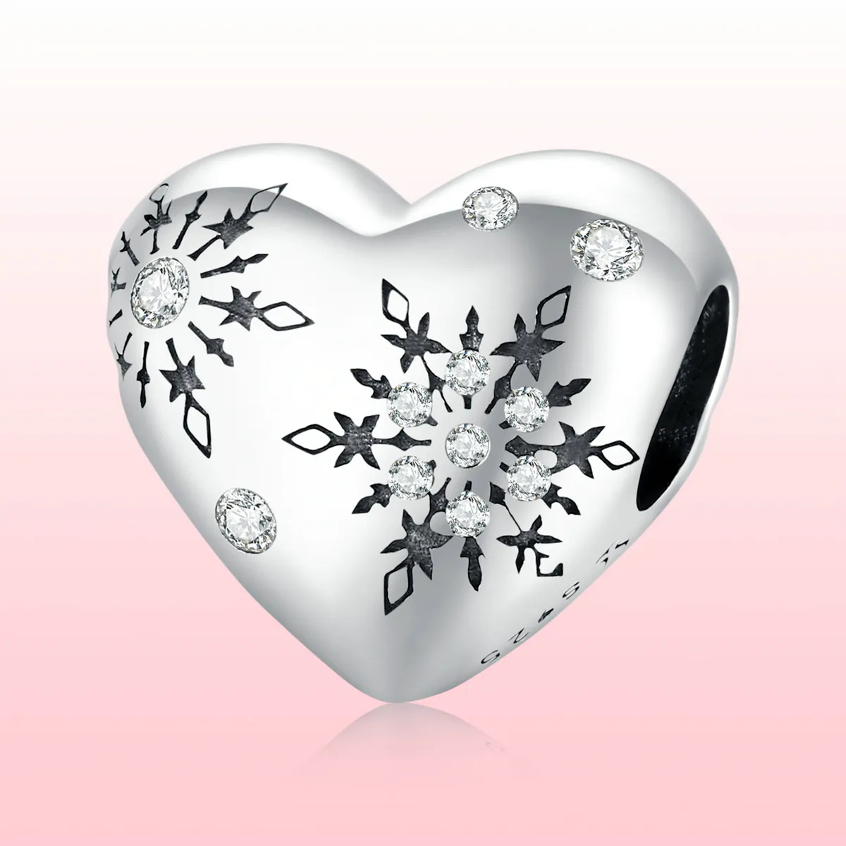 Pandora Style Silver Love snowflakes Charm - SCC1982