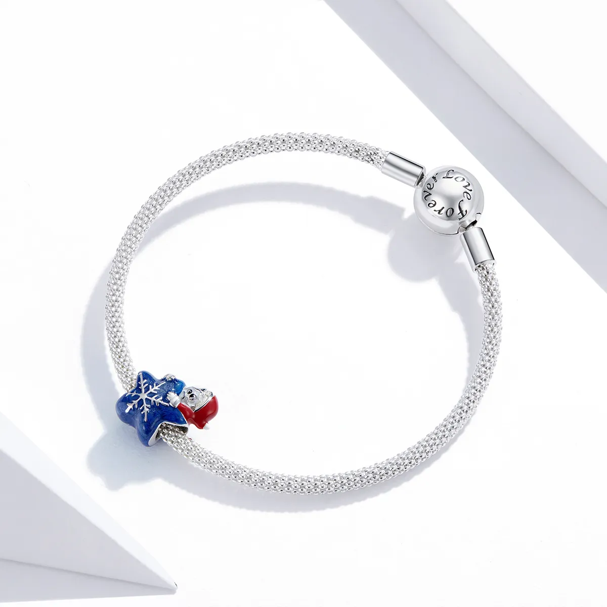 Pandora Style Silver Santa Claus Charm - BSC372