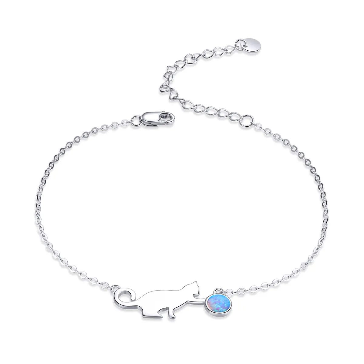 Pandora Style Opal Cat Bracelet - SCB175