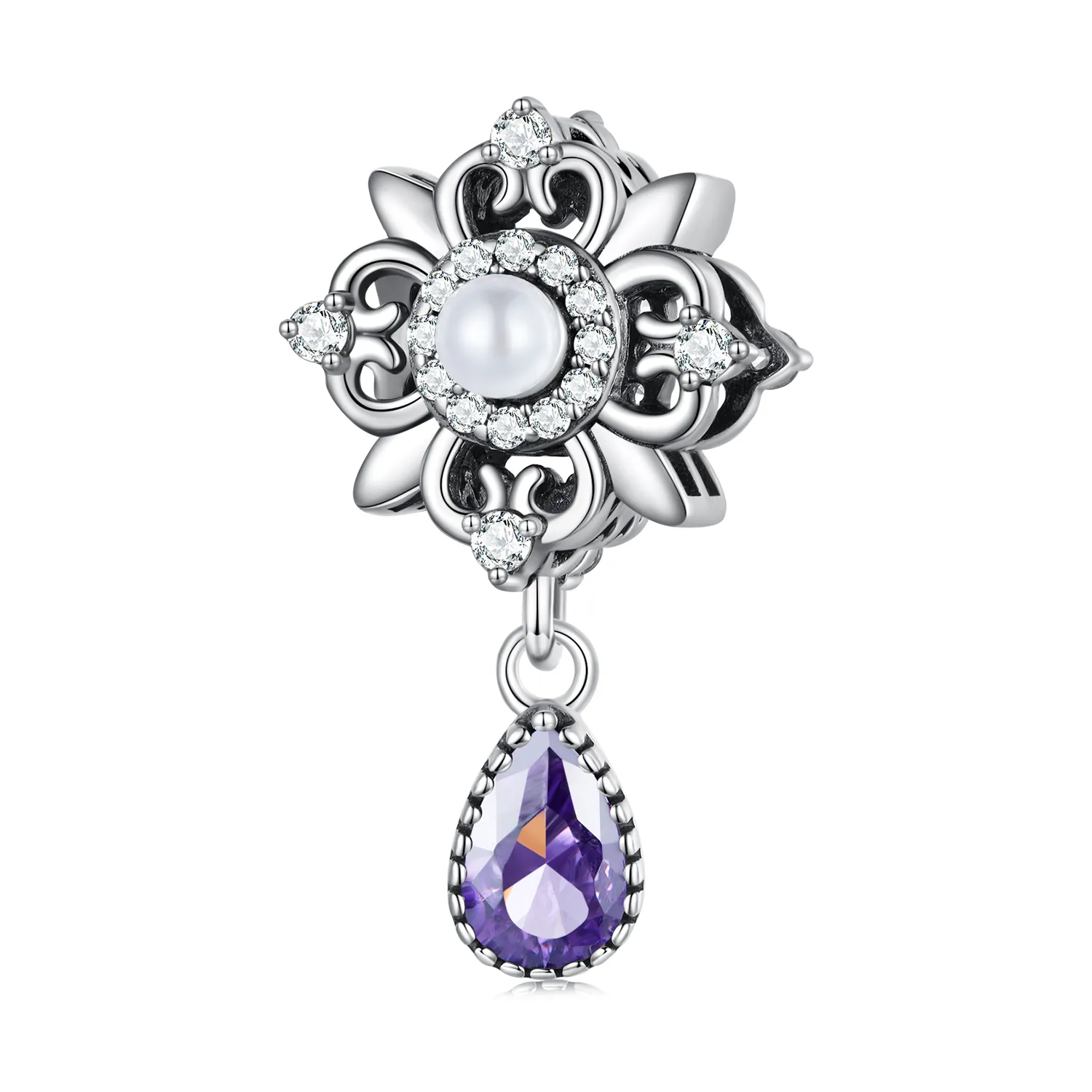 pandora style iris charm bsc674