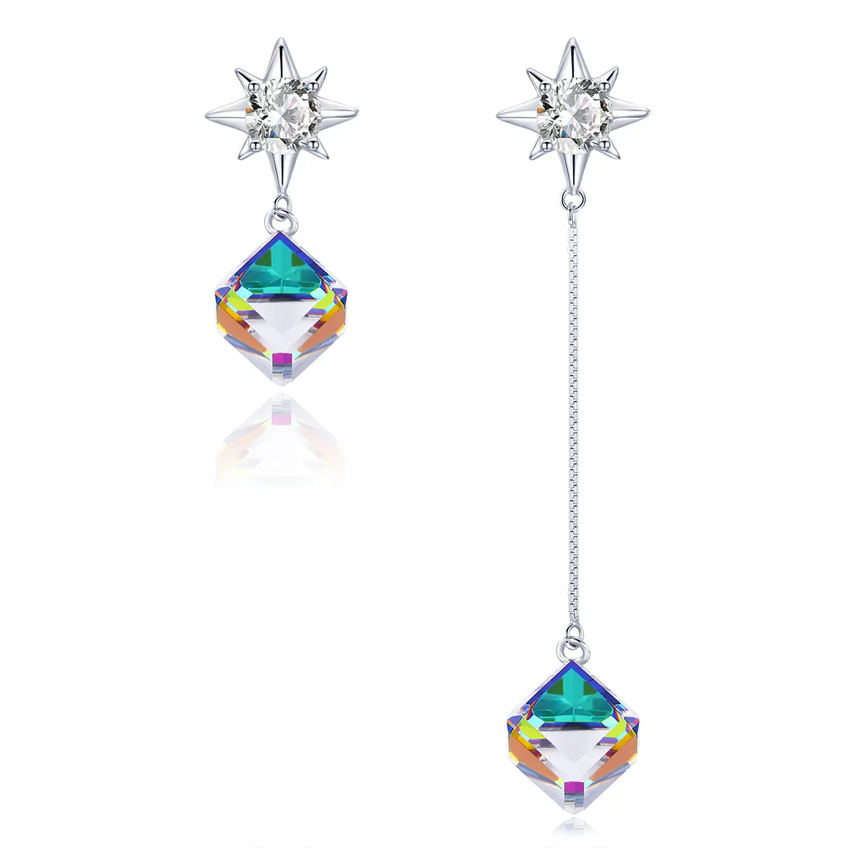 pandora style aurora love hanging earrings sce545