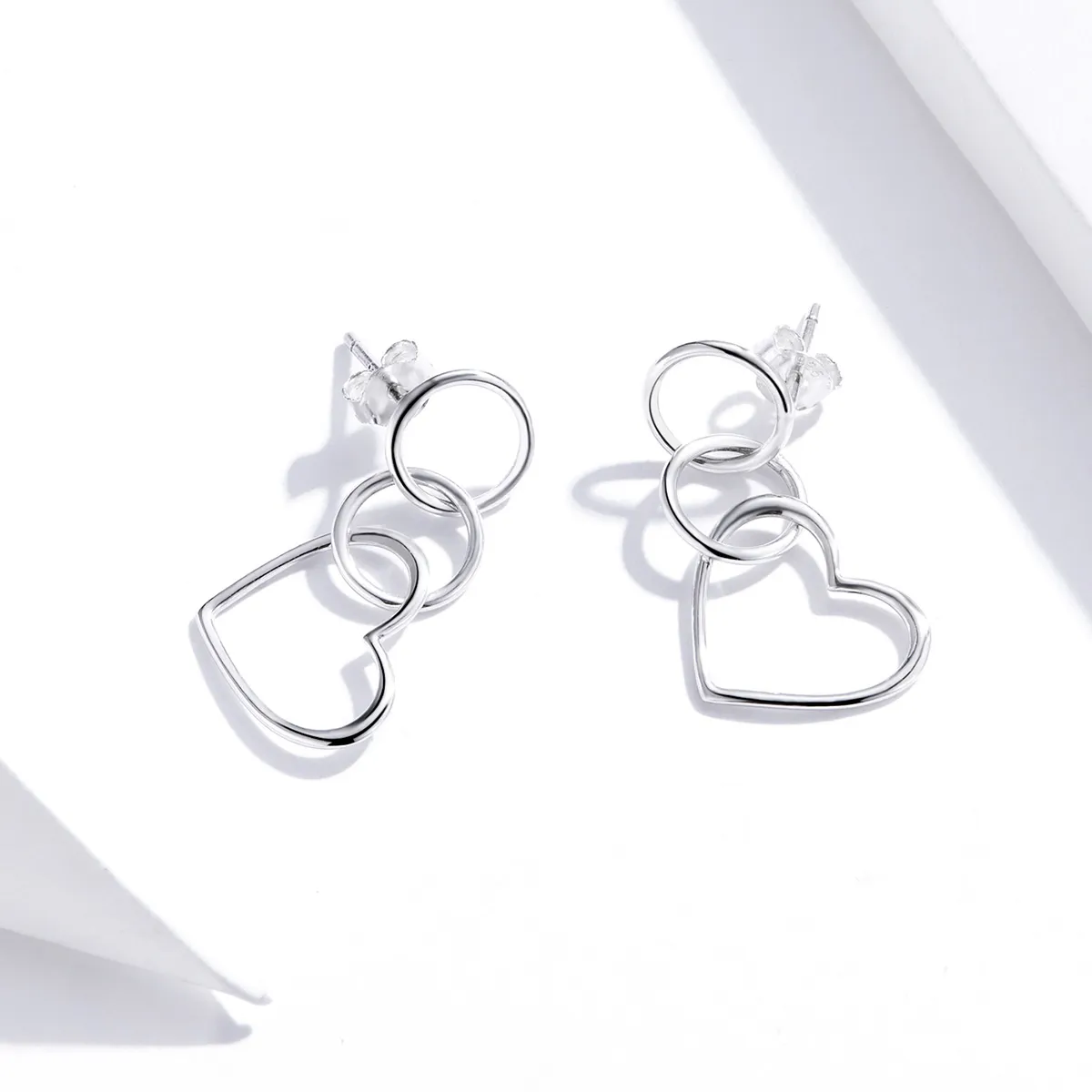 Pandora Style Love Hanging Earrings - SCE916