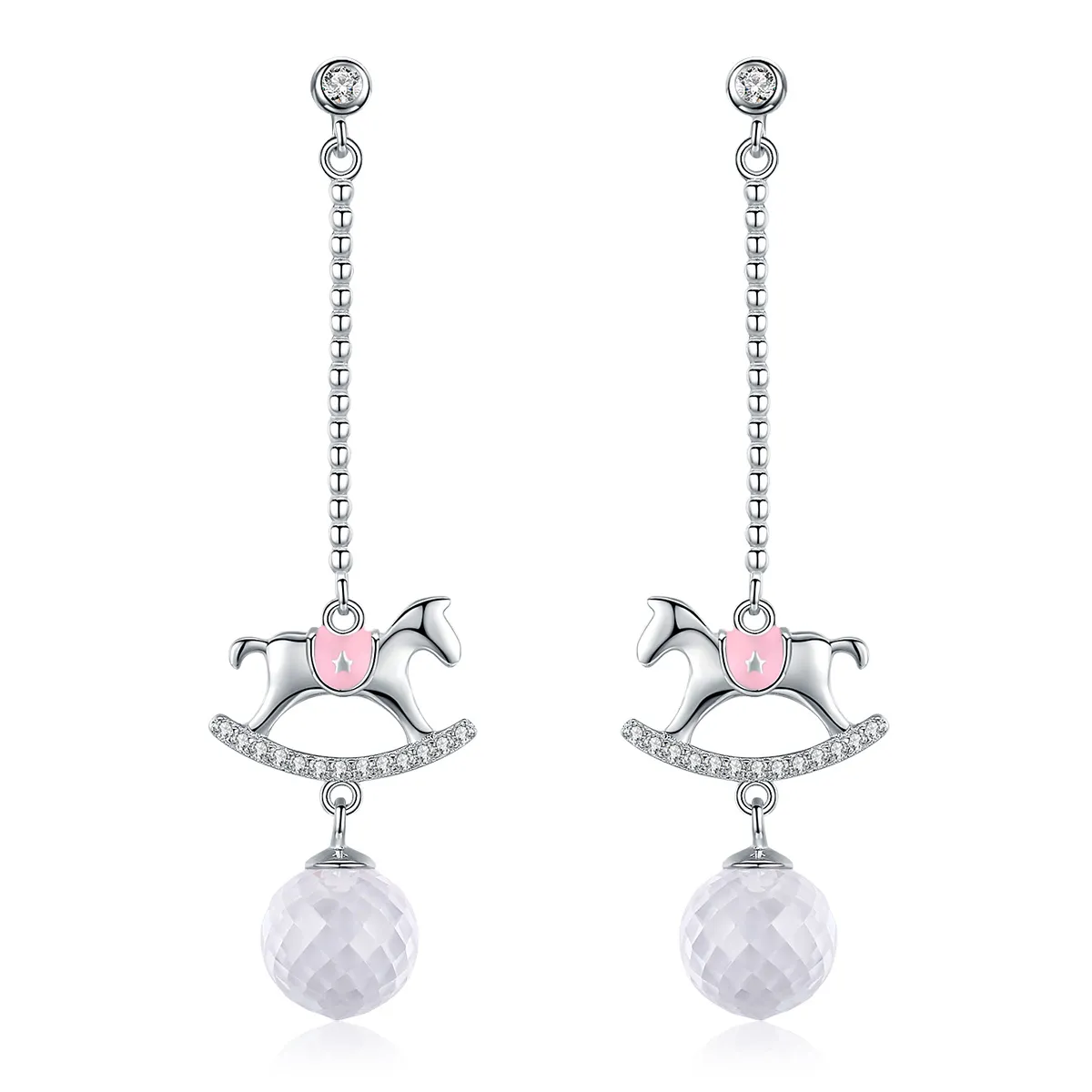 pandora style playground hanging earrings bse038