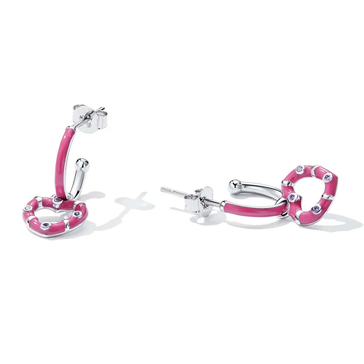 Pandora Style Simple Love Hanging Earrings - BSE596