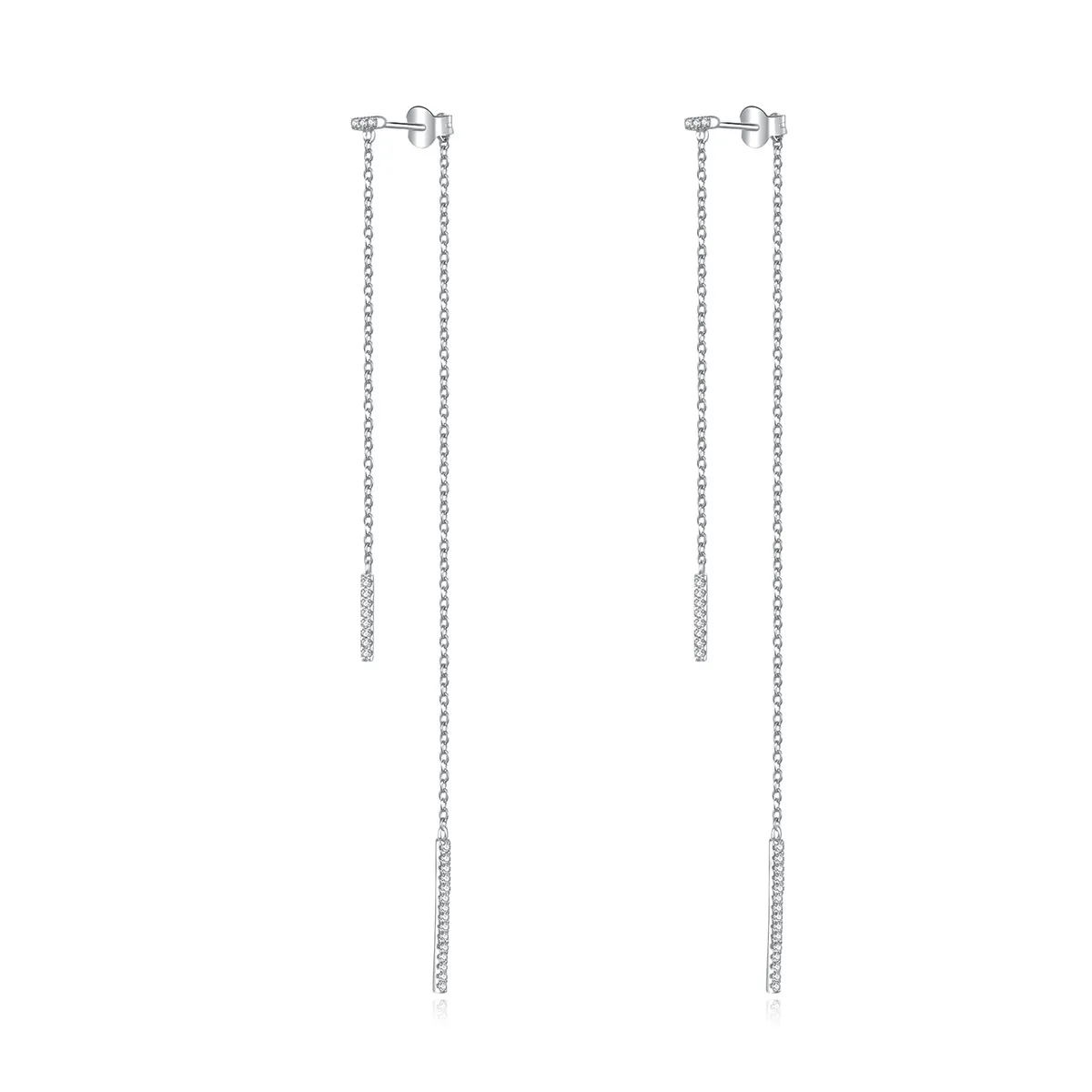 Pandora Style Zircon Tears Hanging Earrings - BSE186