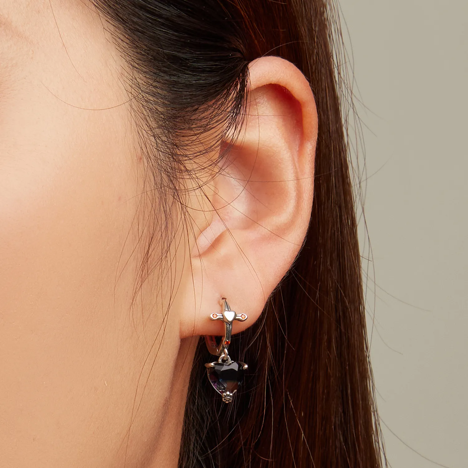 Pandora Style Cross Hoop Earrings - SCE1518