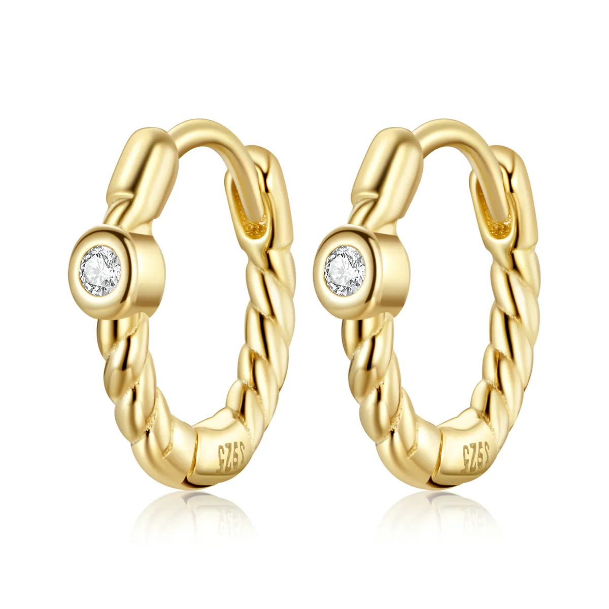pandora style french hoop earrings sce1255