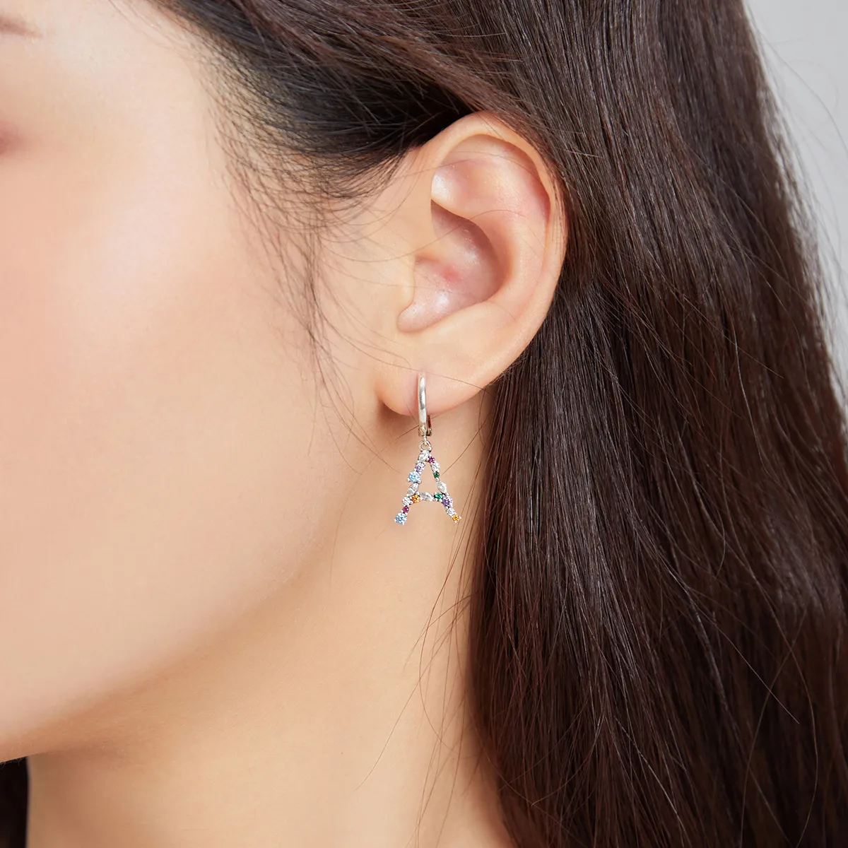 Pandora Style Romantic Girl Hoop Earrings - SCE1030