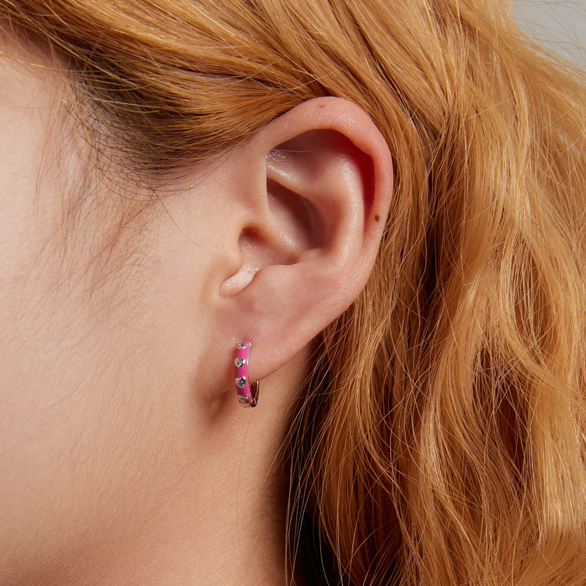 Pandora Style Simple Love Hoop Earrings - BSE595