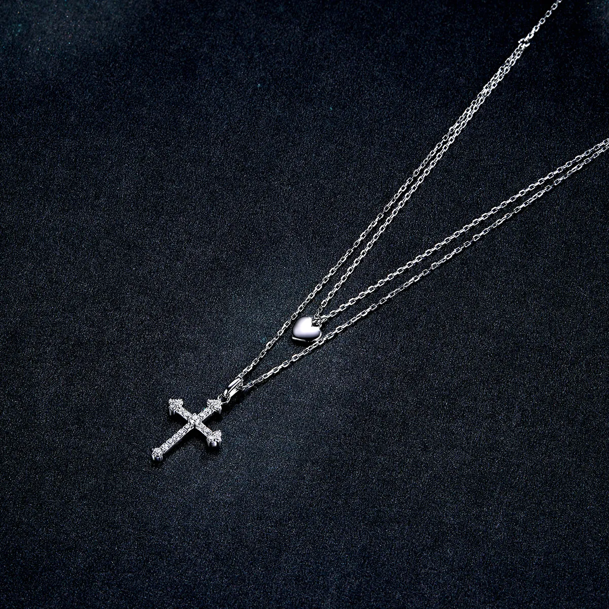 Pandora Style Love Cross Necklace - BSN197