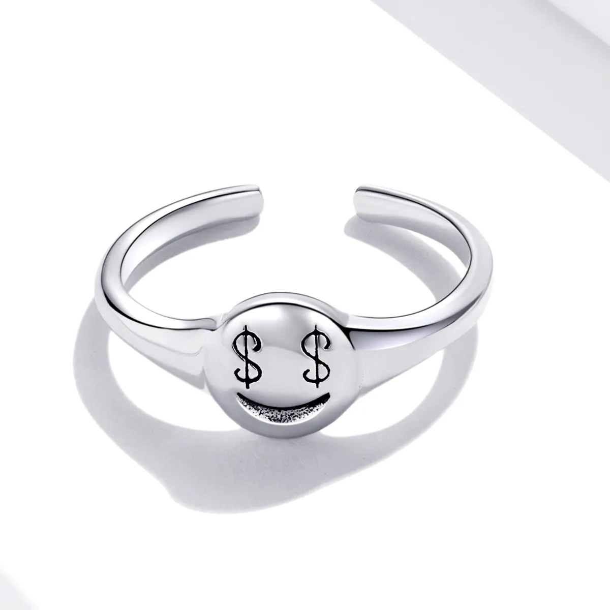 Pandora Style Emoji - See The Money with Open Eyes Open Ring - SCR738