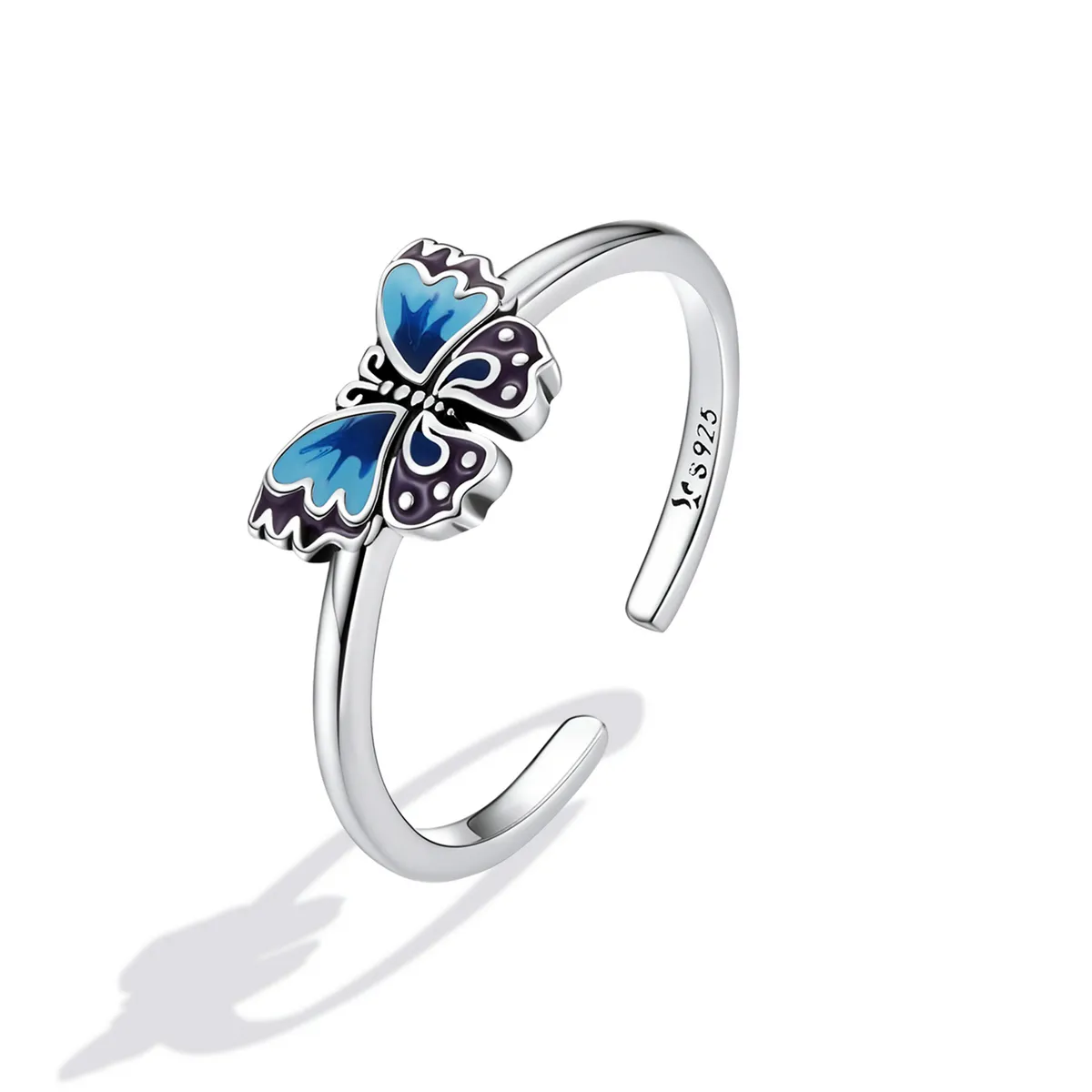 Pandora Style Retro Butterfly Open Ring - SCR802