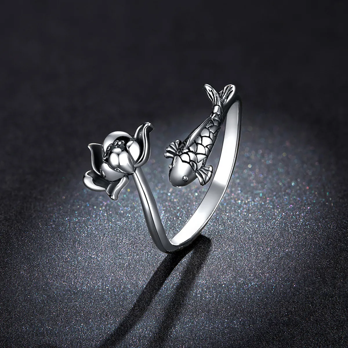 Pandora Style Ruffled Koi Open Ring - BSR201