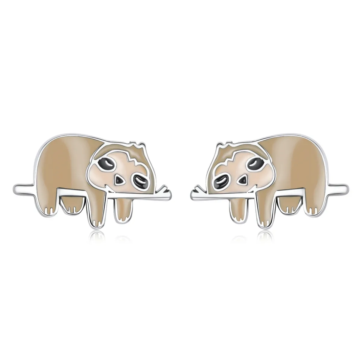 pandora style cute sloth stud earrings sce1280
