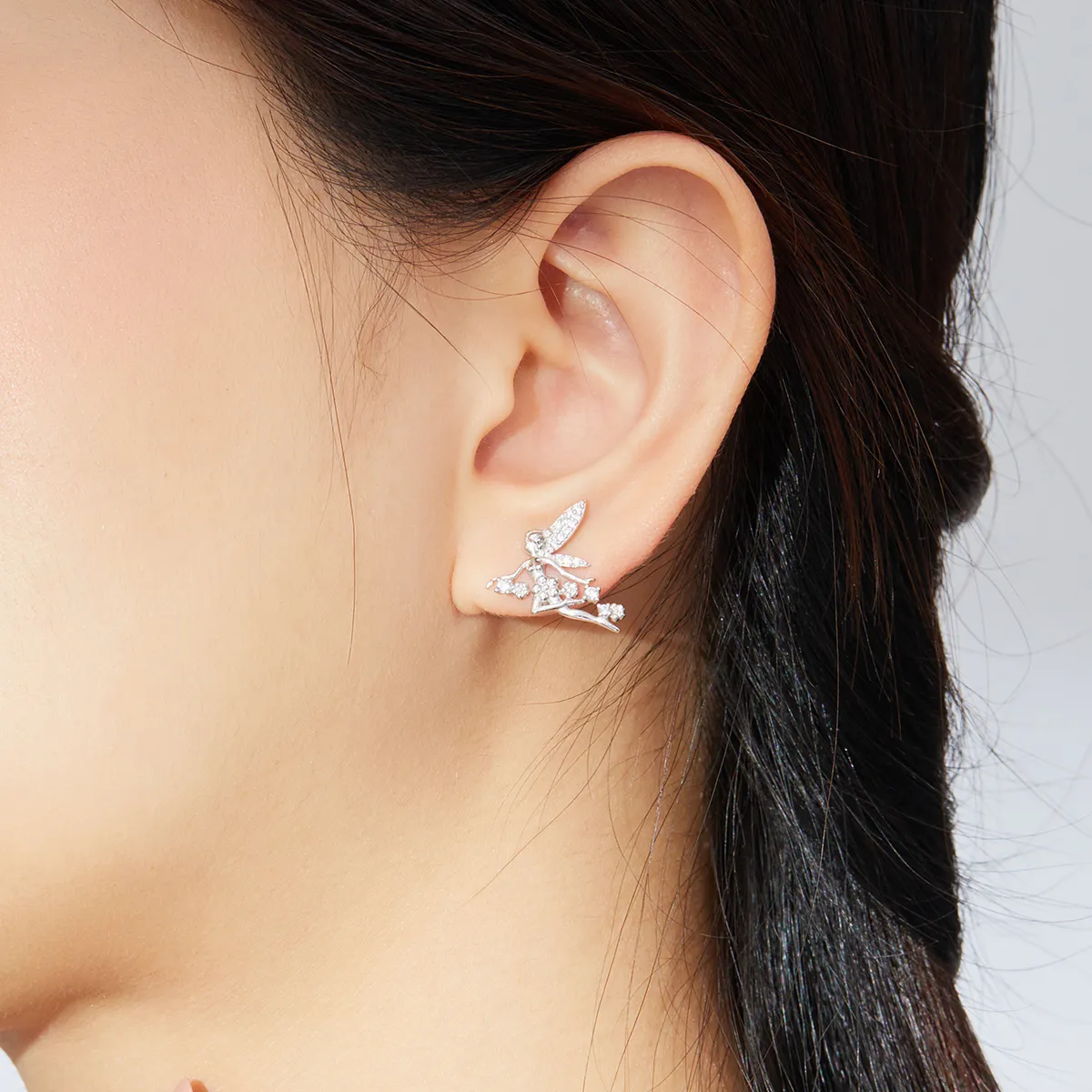 Pandora Style Flower Elf Stud Earrings - BSE341