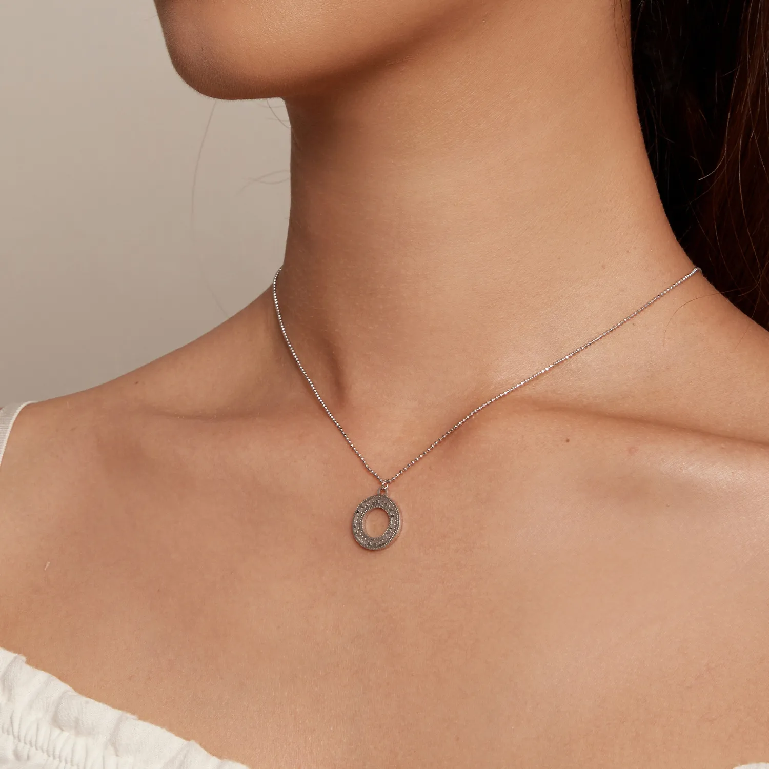 Pandora Style Circle Necklace - BSN343