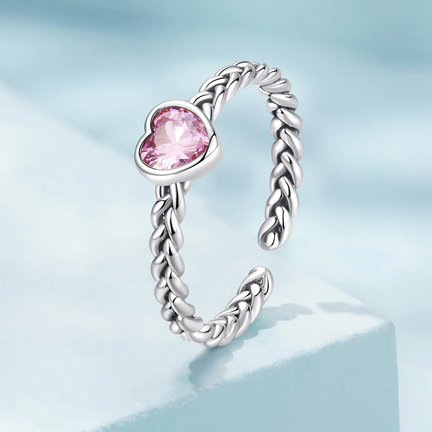 Pandora ring hot sale pink heart