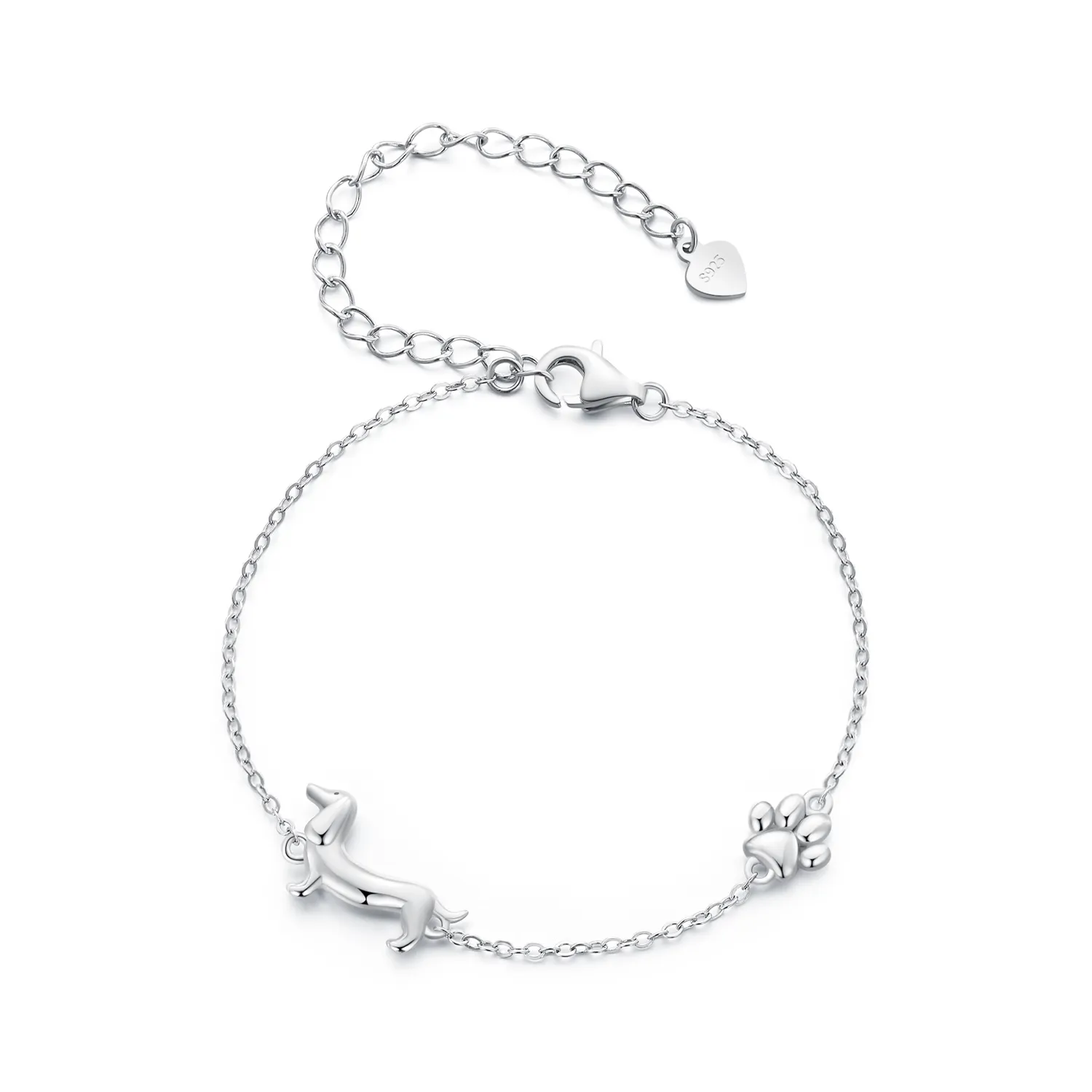 Pandora Style Dachshund Chain Bracelet - SCB262