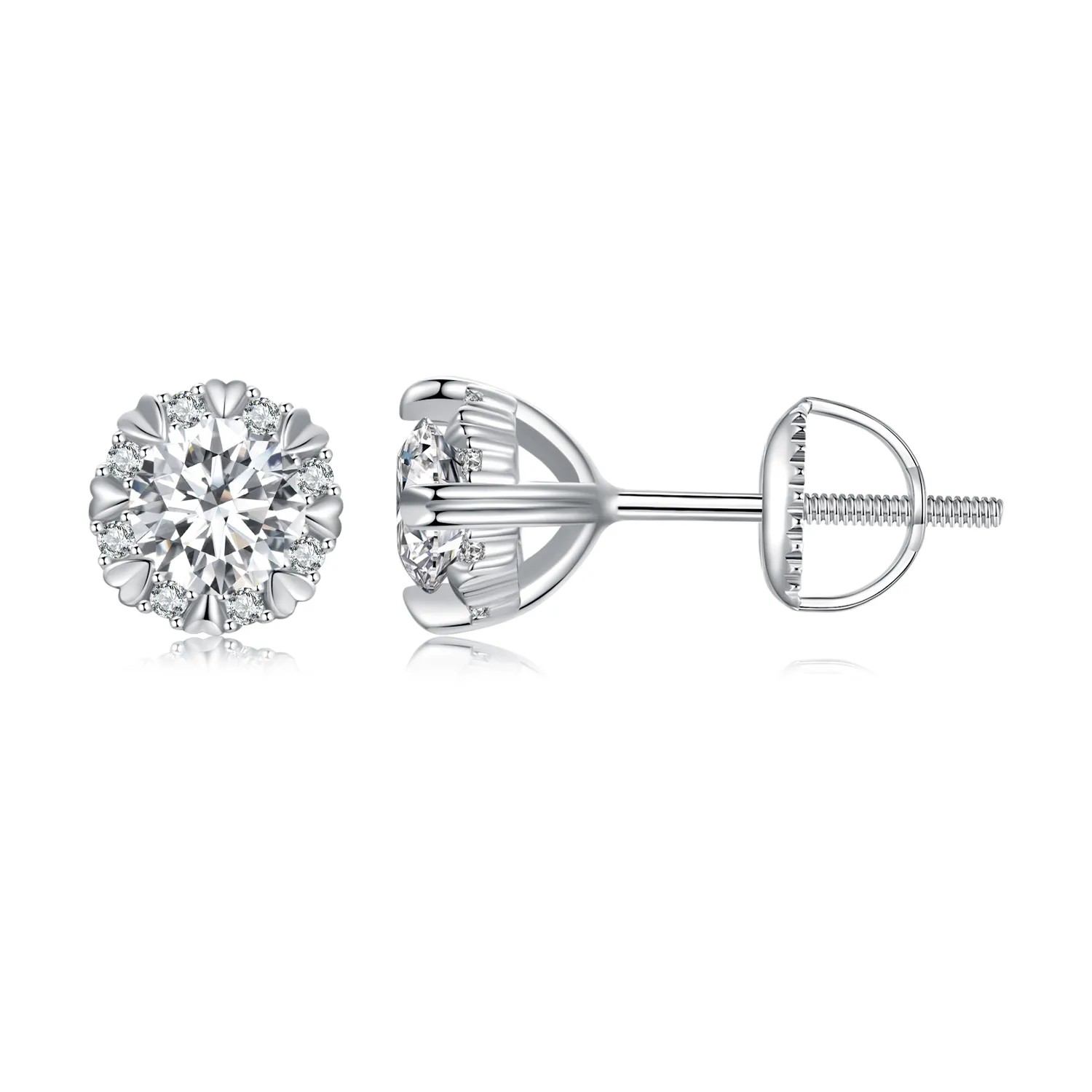Pandora Style Exquisite Moissanite Studs Earrings(Two Certificates) - MSE017