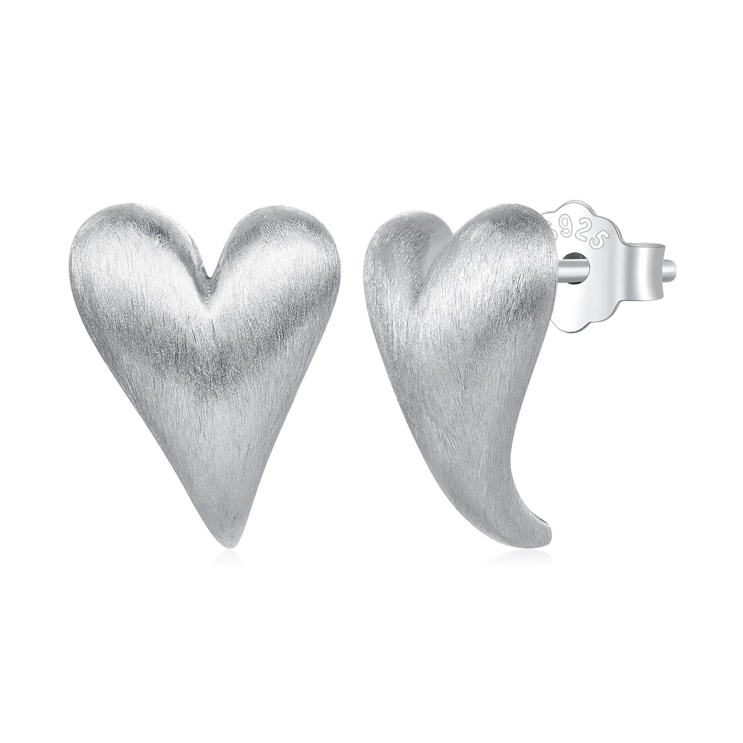Pandora Style Heart-Shaped Studs Earrings - BSE916