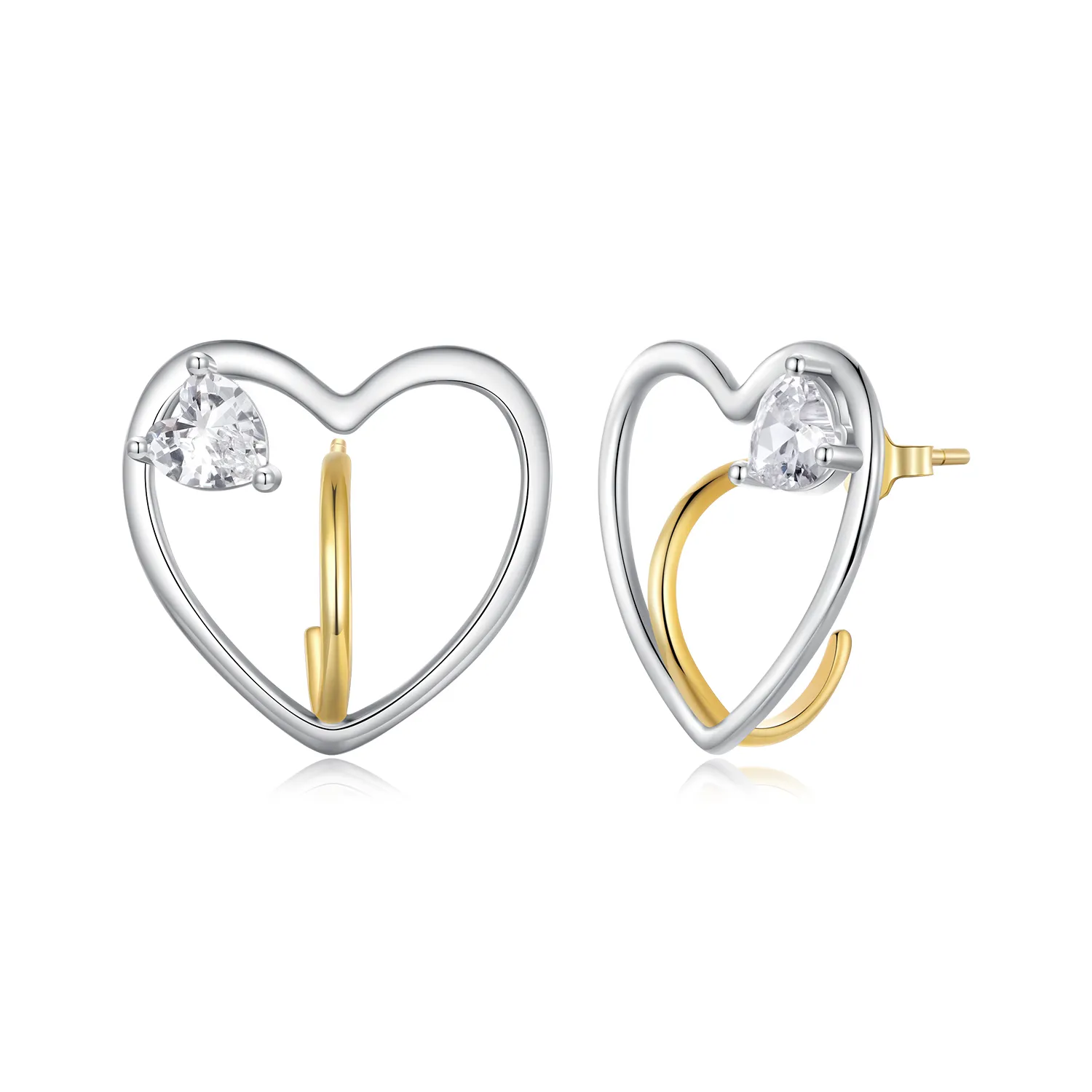 Pandora Style Love Studs Earrings - BSE888