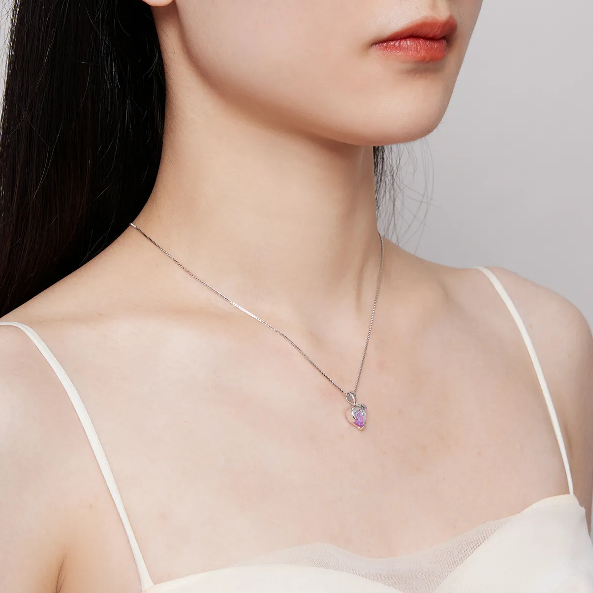 Pandora Style Melting Heart Necklace - BSN322