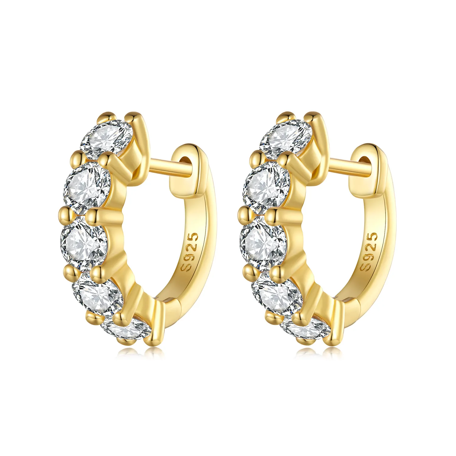 pandora style shine moissanite hoop earrings mse005 b