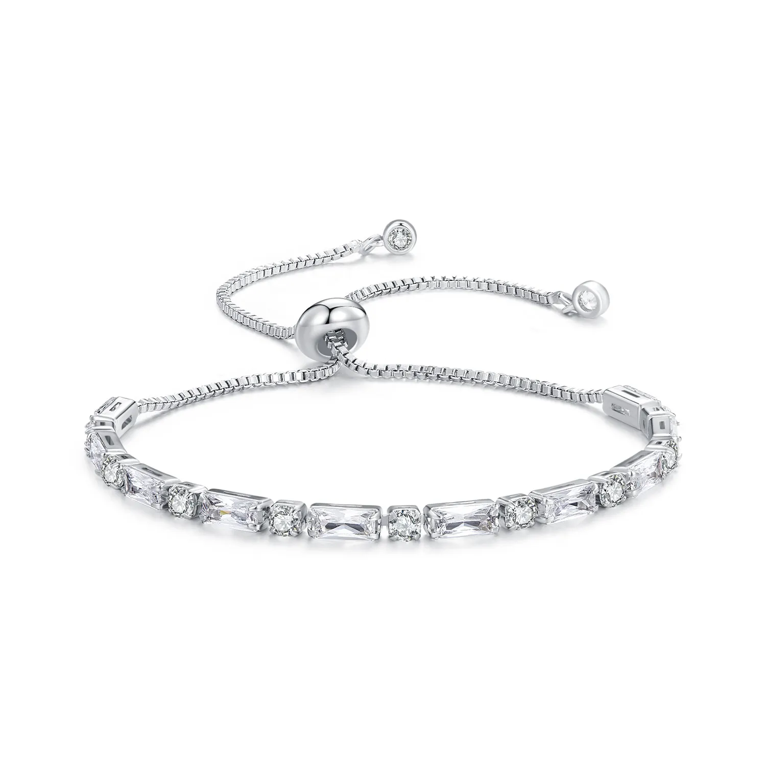 Pandora Style Sparkling Zircon Sliding Bracelet - YIB062