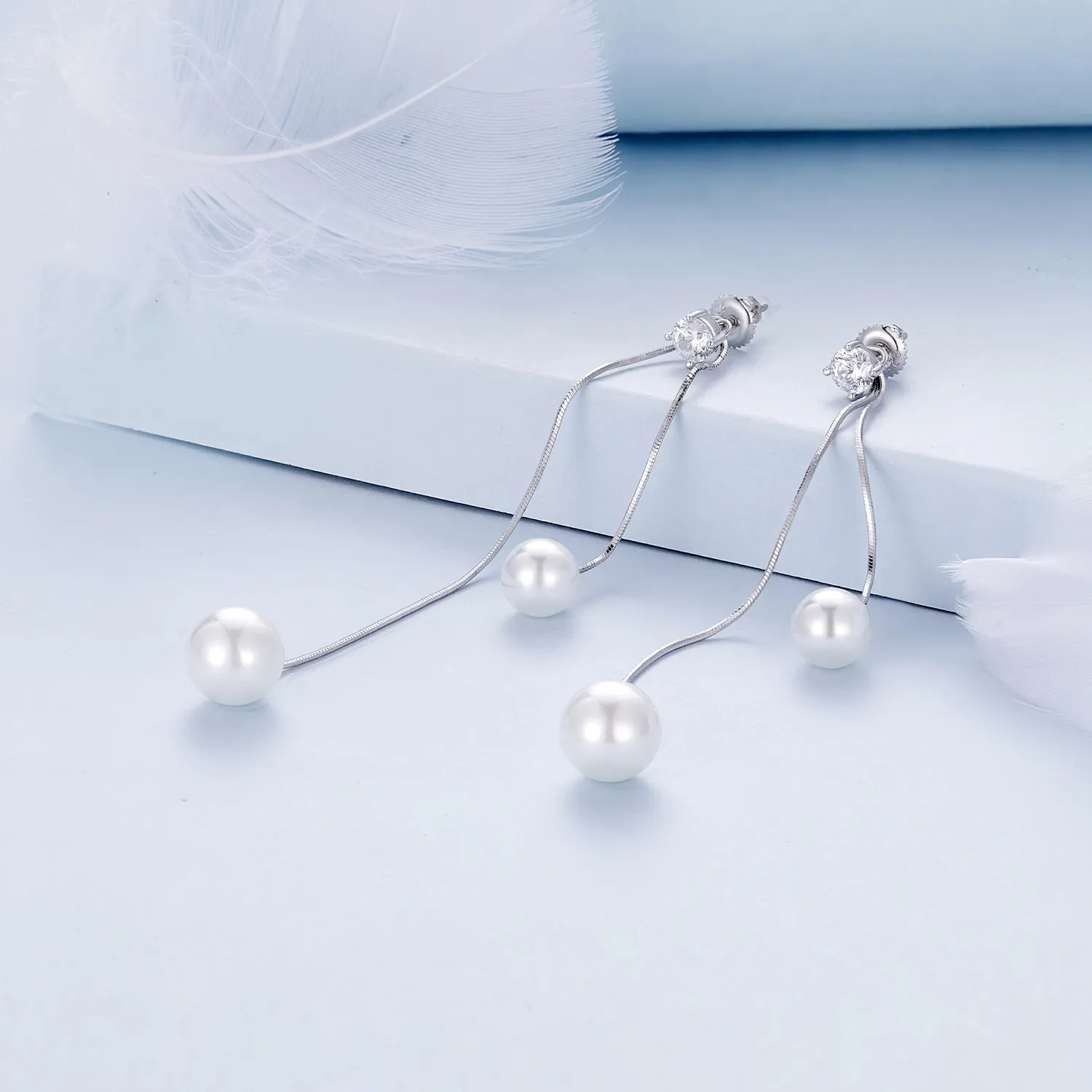 Pandora Style Tassel Beads Dangle Earrings - BSE890