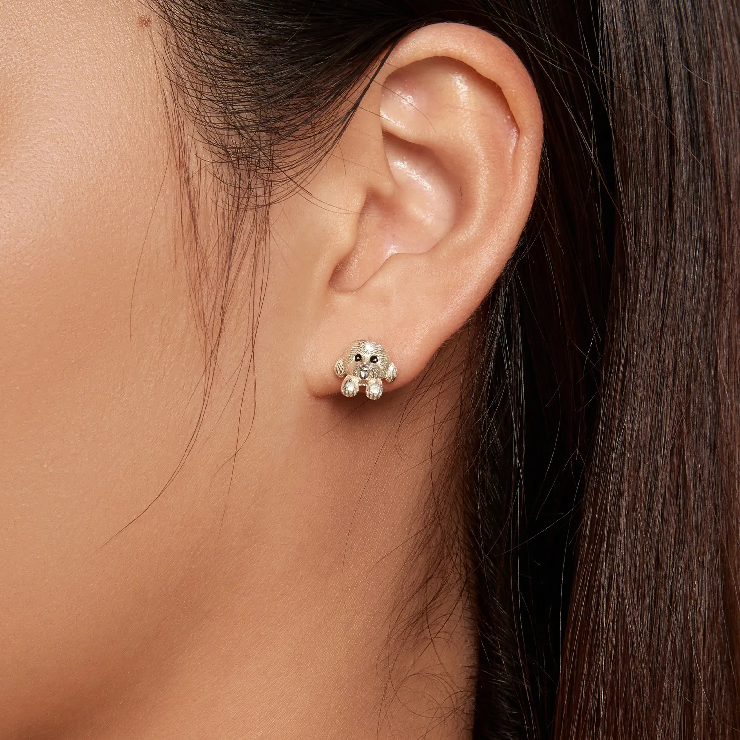 Pandora Style Teddy Studs Earrings - SCE1631
