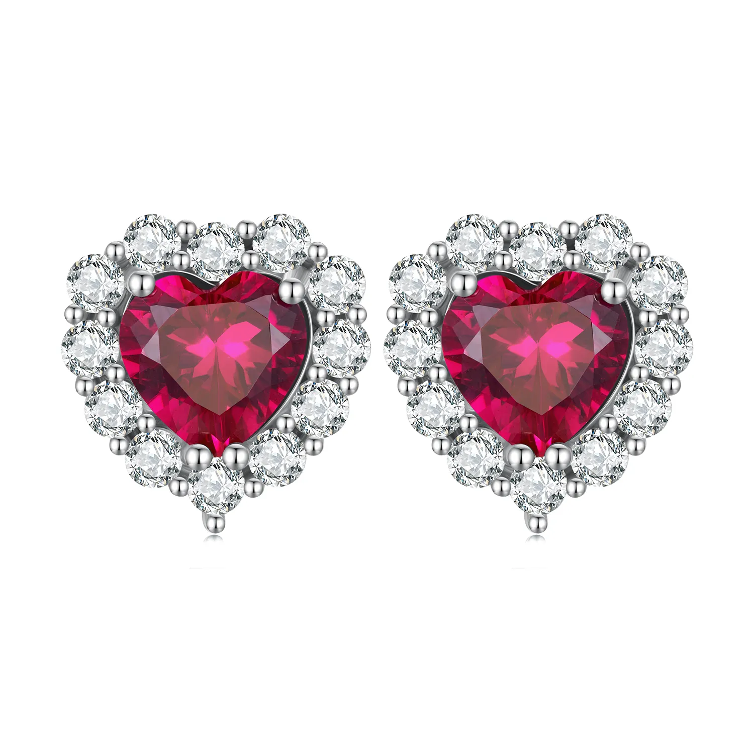 pandora style zircon love studs earrings sce1577