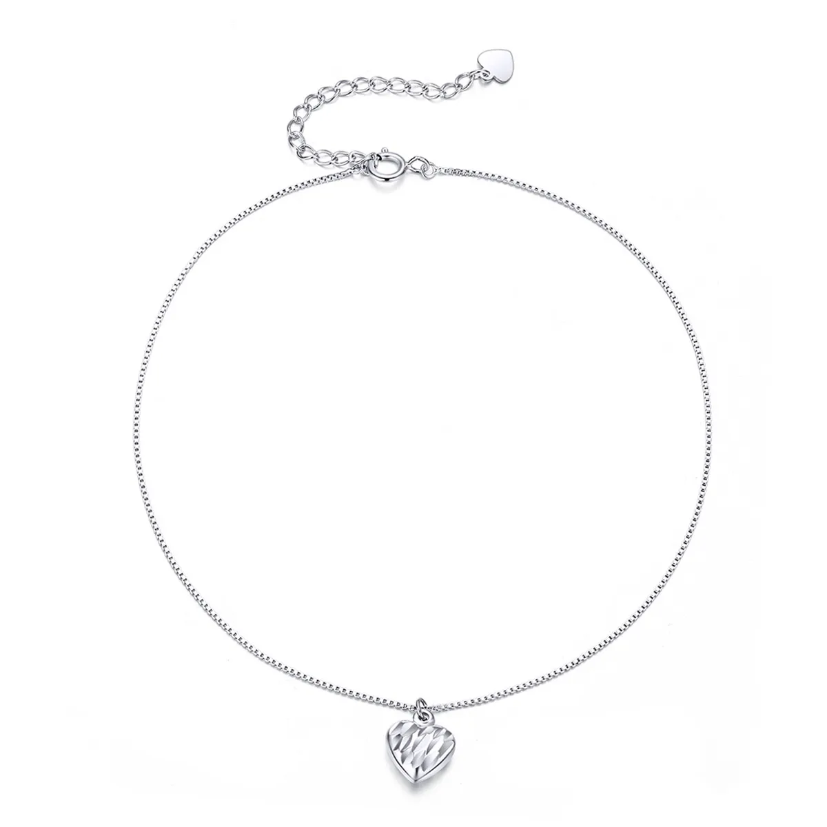 Silver Beautiful Love Anklet - SCT013