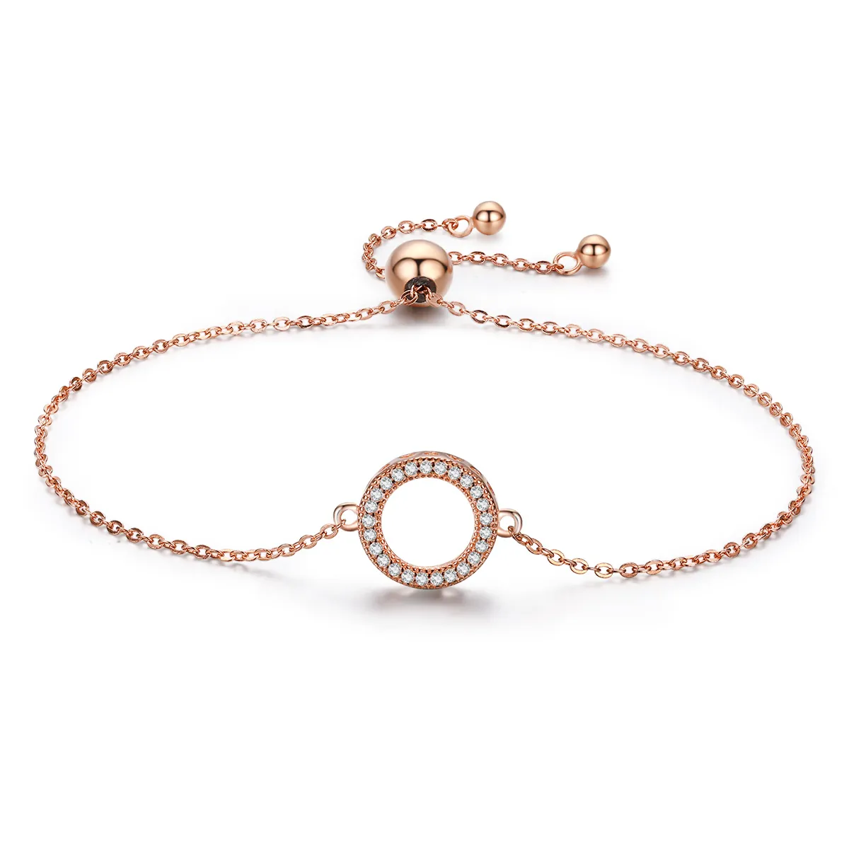 Pandora Style Rose Gold Destiny Slider Bracelet - SCB030-C