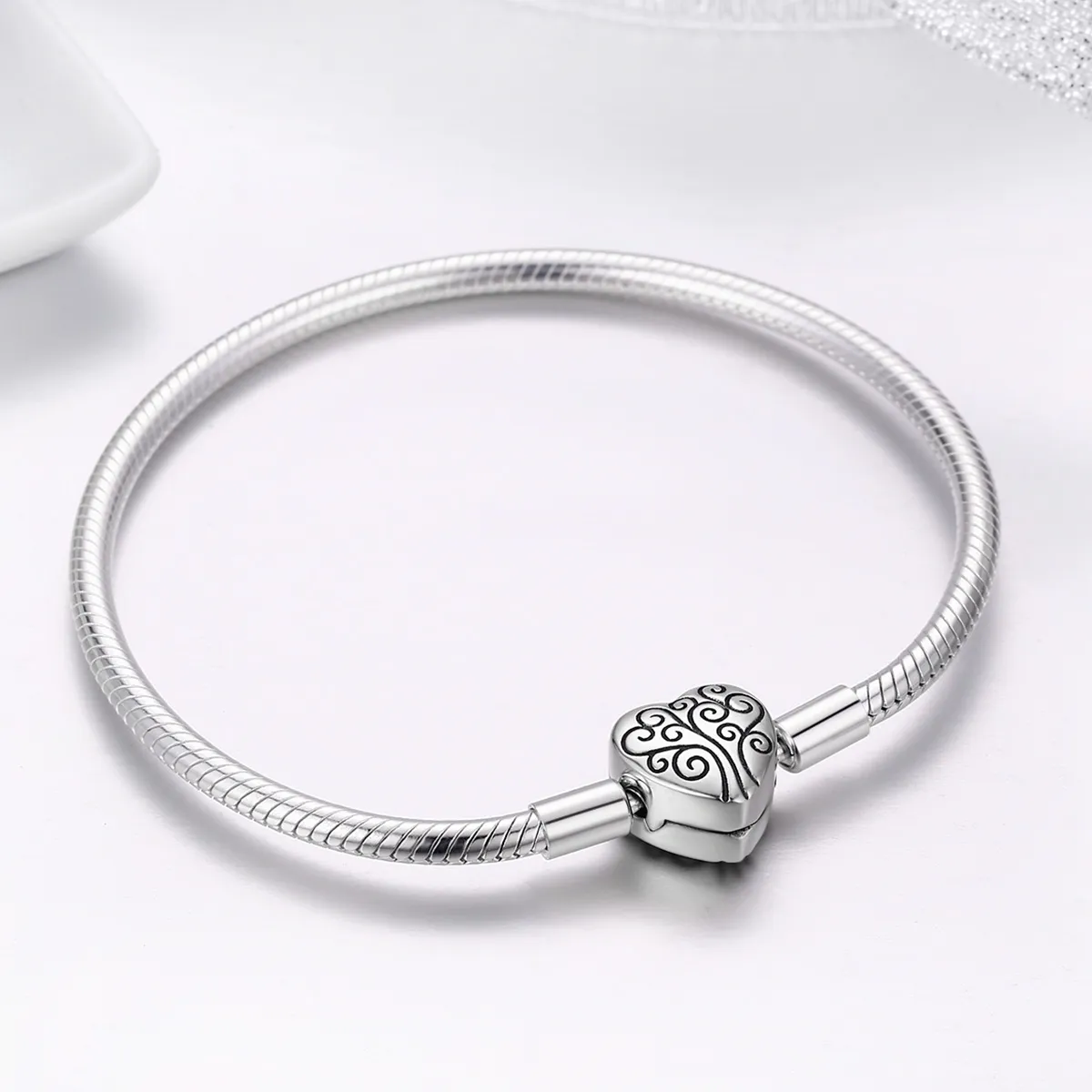 Pandora Style Silver Family Tree Chain Bracelet - SCB066